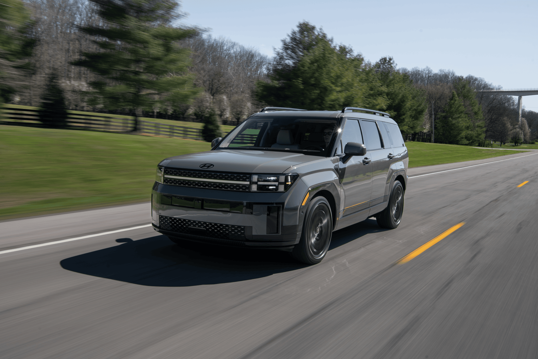 2026 Hyundai Santa Fe on the road