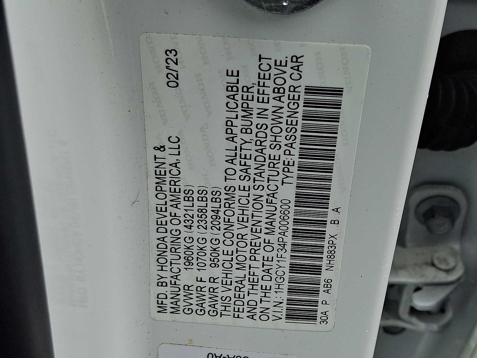 2023 Honda Accord EX