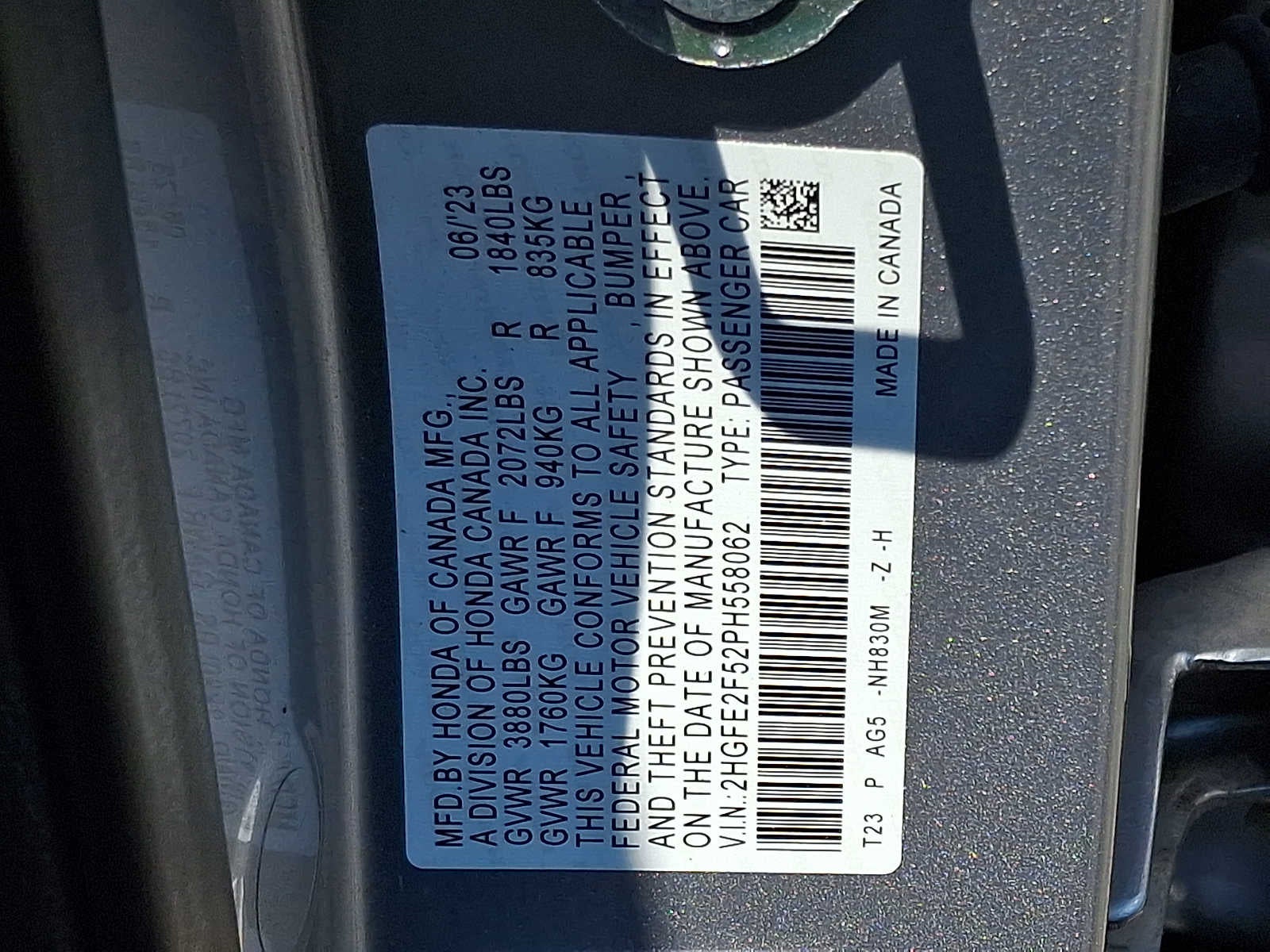 2023 Honda Civic Sport