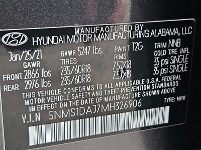 2021 Hyundai SANTA FE SE