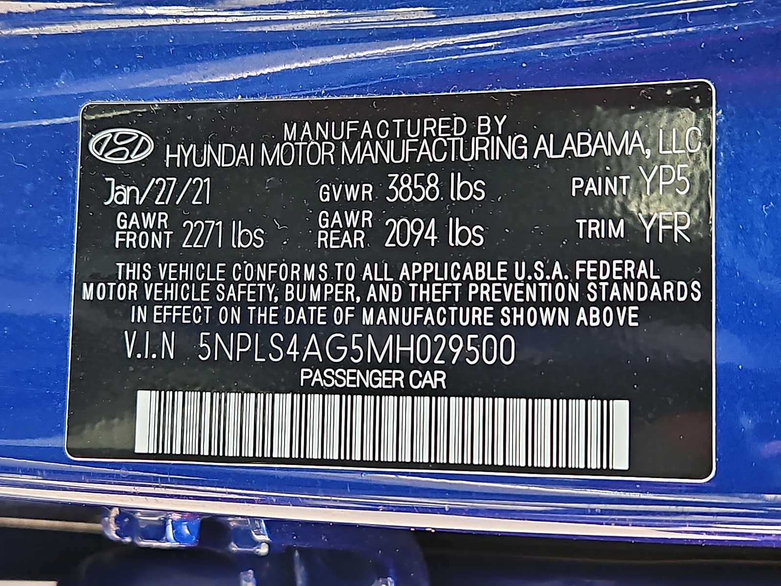 2021 Hyundai ELANTRA SEL