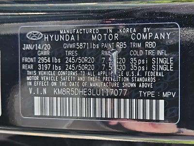 2020 Hyundai PALISADE Limited