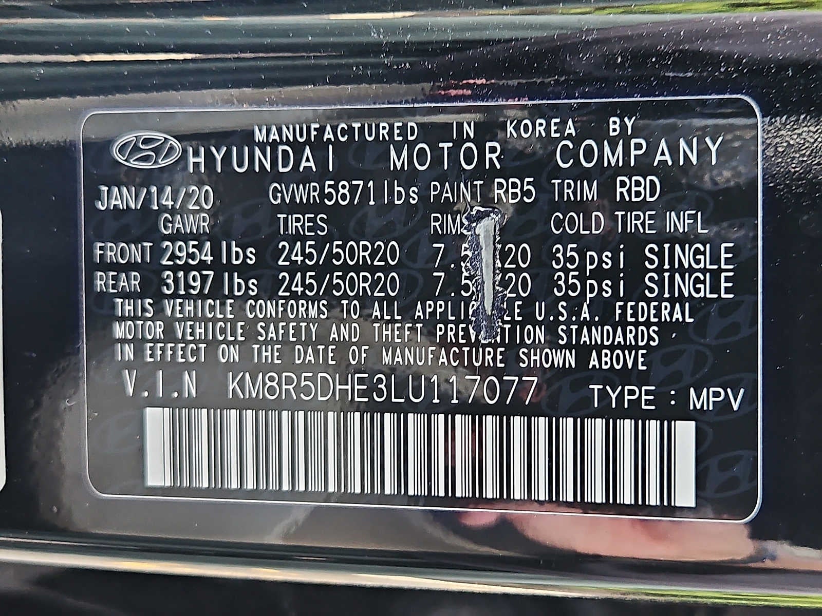 2020 Hyundai PALISADE Limited