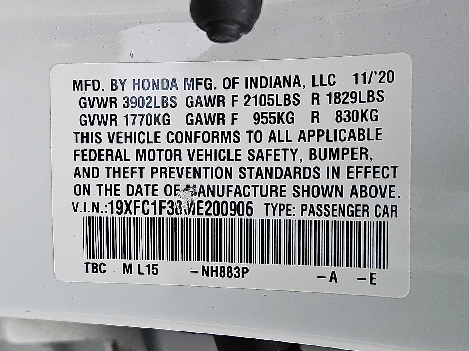 2021 Honda Civic Sedan EX