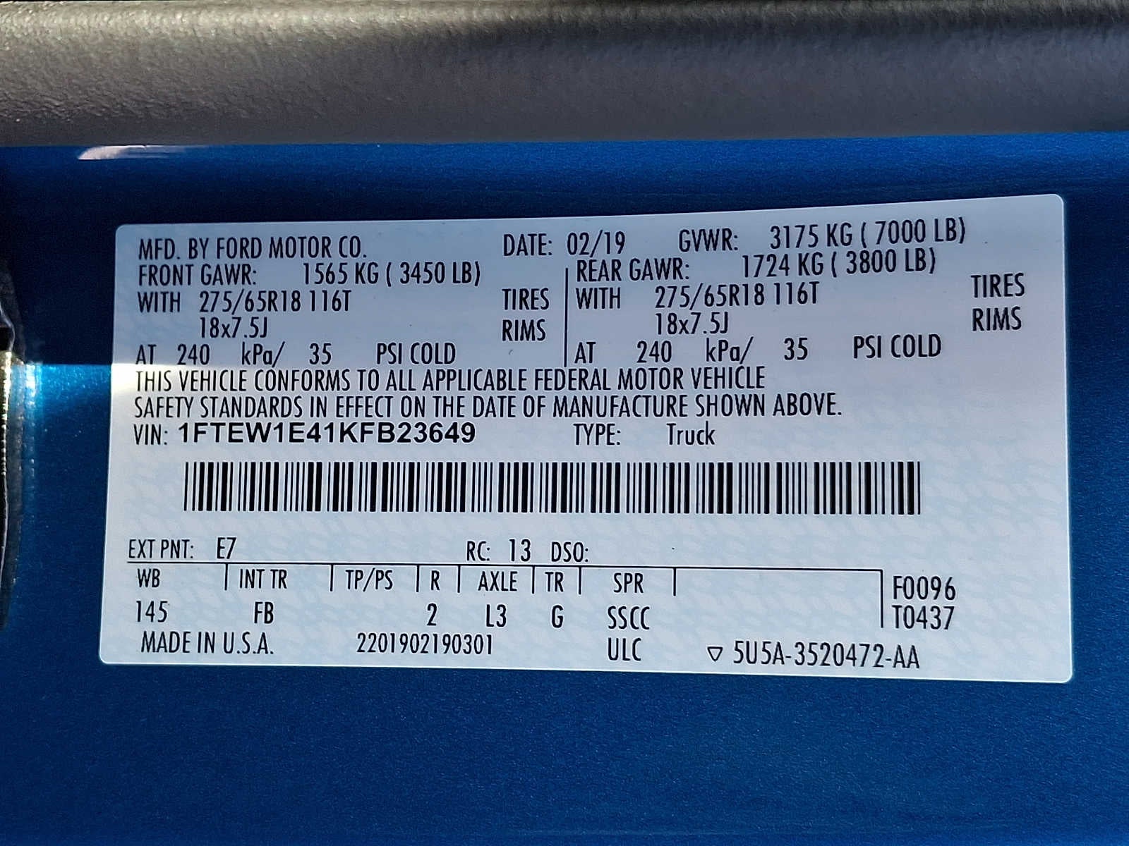 2019 Ford F-150 XLT