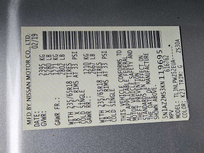 2019 Nissan Murano S