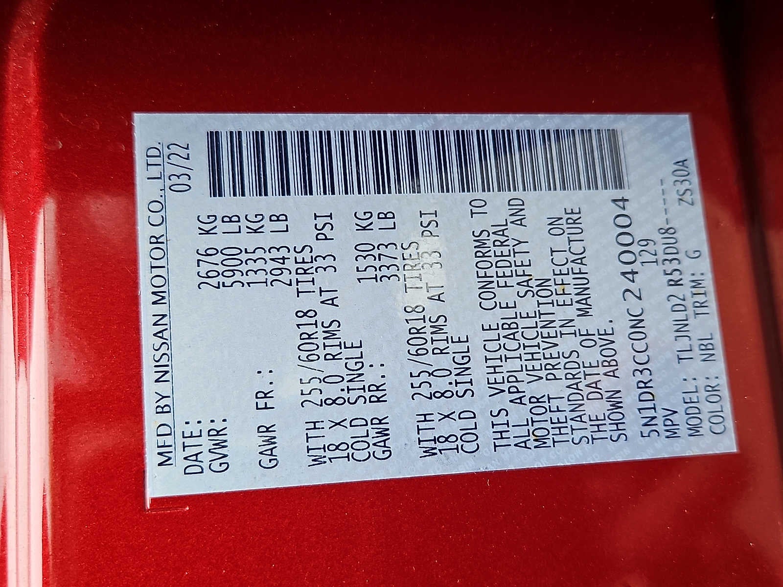 2022 Nissan Pathfinder SL