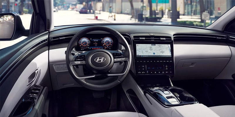 dashboard of hyundai tuscon