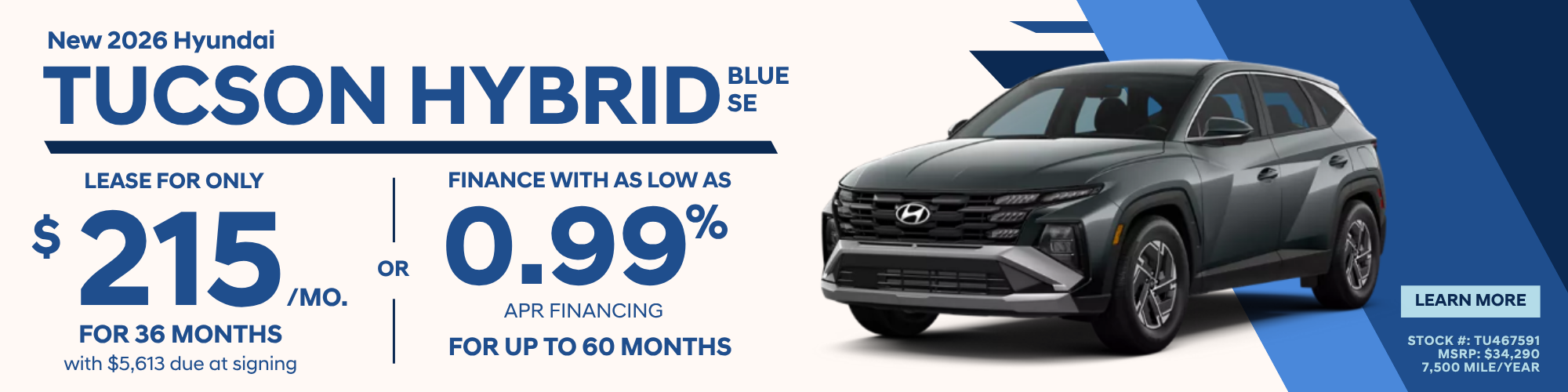  2026 Hyundai Tucson Hybrid Specials at Lester Glenn Hyundai