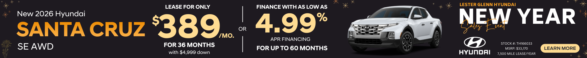 2025 Hyundai Santa Cruz Special Offers