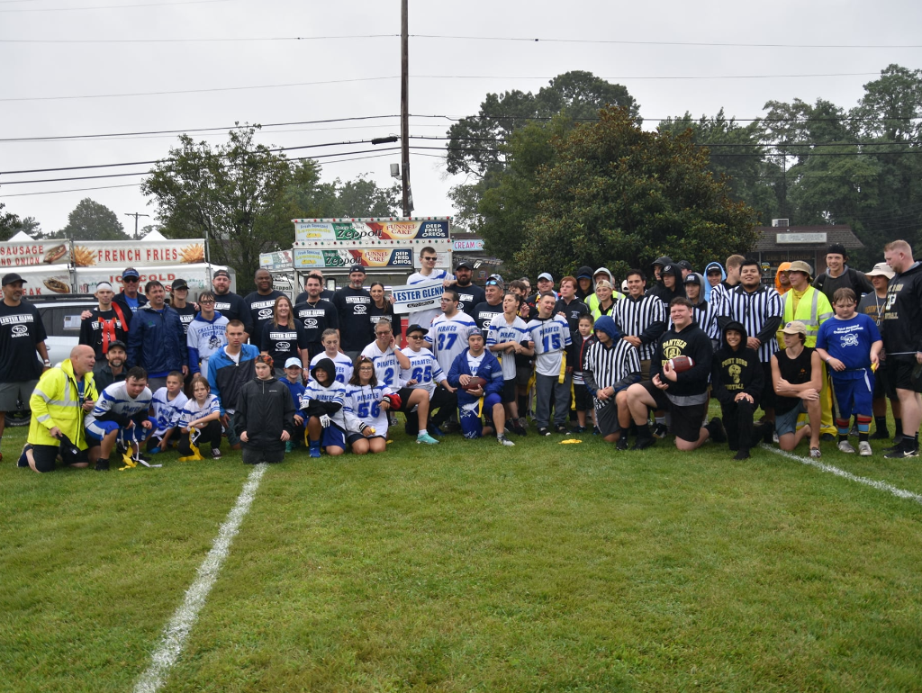 team employee on ground