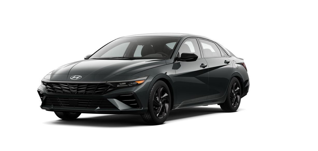 2026 Hyundai Elantra SEL Sport trim with sporty alloy wheels and spoiler