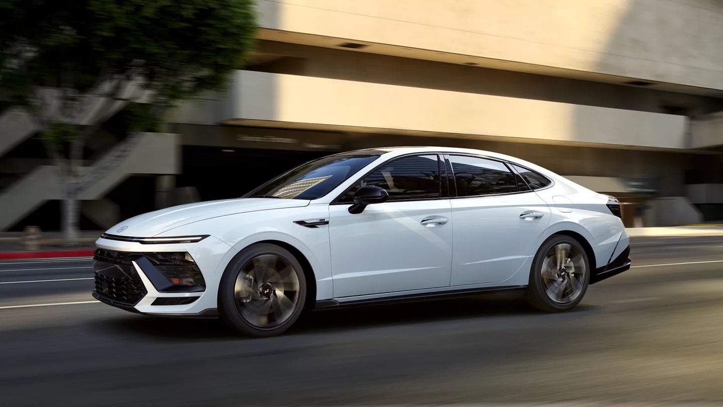 The performance-oriented 2026 Hyundai Sonata in motion