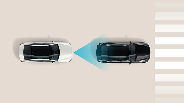 Safety and driver assistance systems demonstration on the new Hyundai sedan